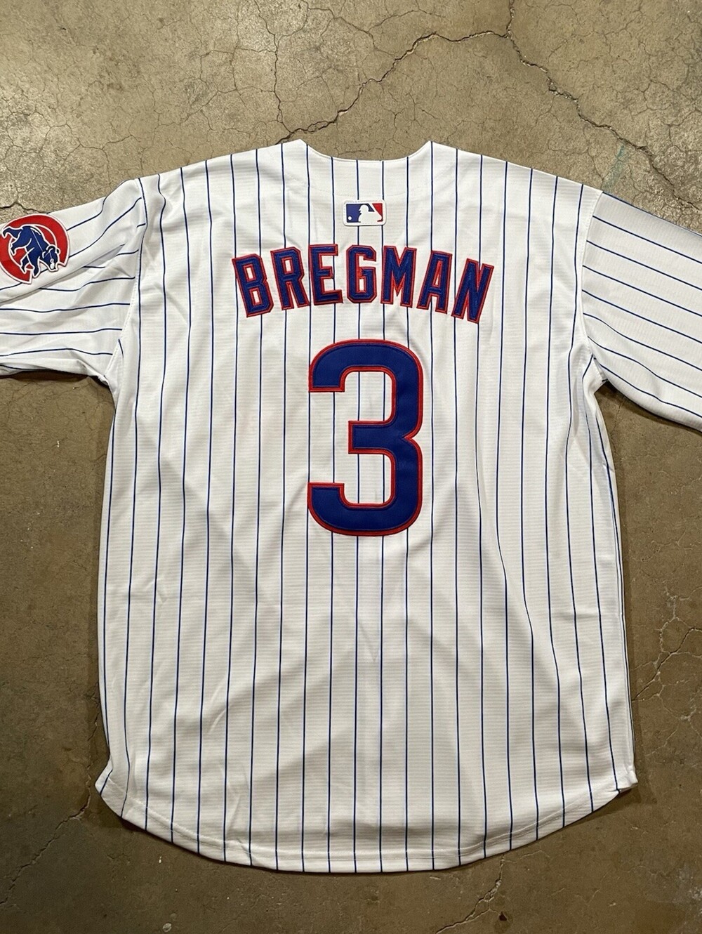 CHICAGO Cubs #4 Pete Crow-Armstrong White Pinstriped Jersey STITCHED Size L
